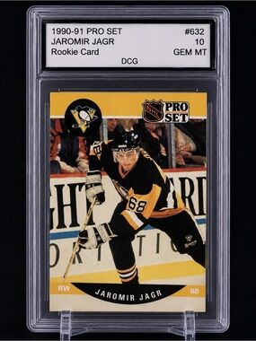 1990 Pro Set Jaromir Jagr Rookie Hockey Trading Card